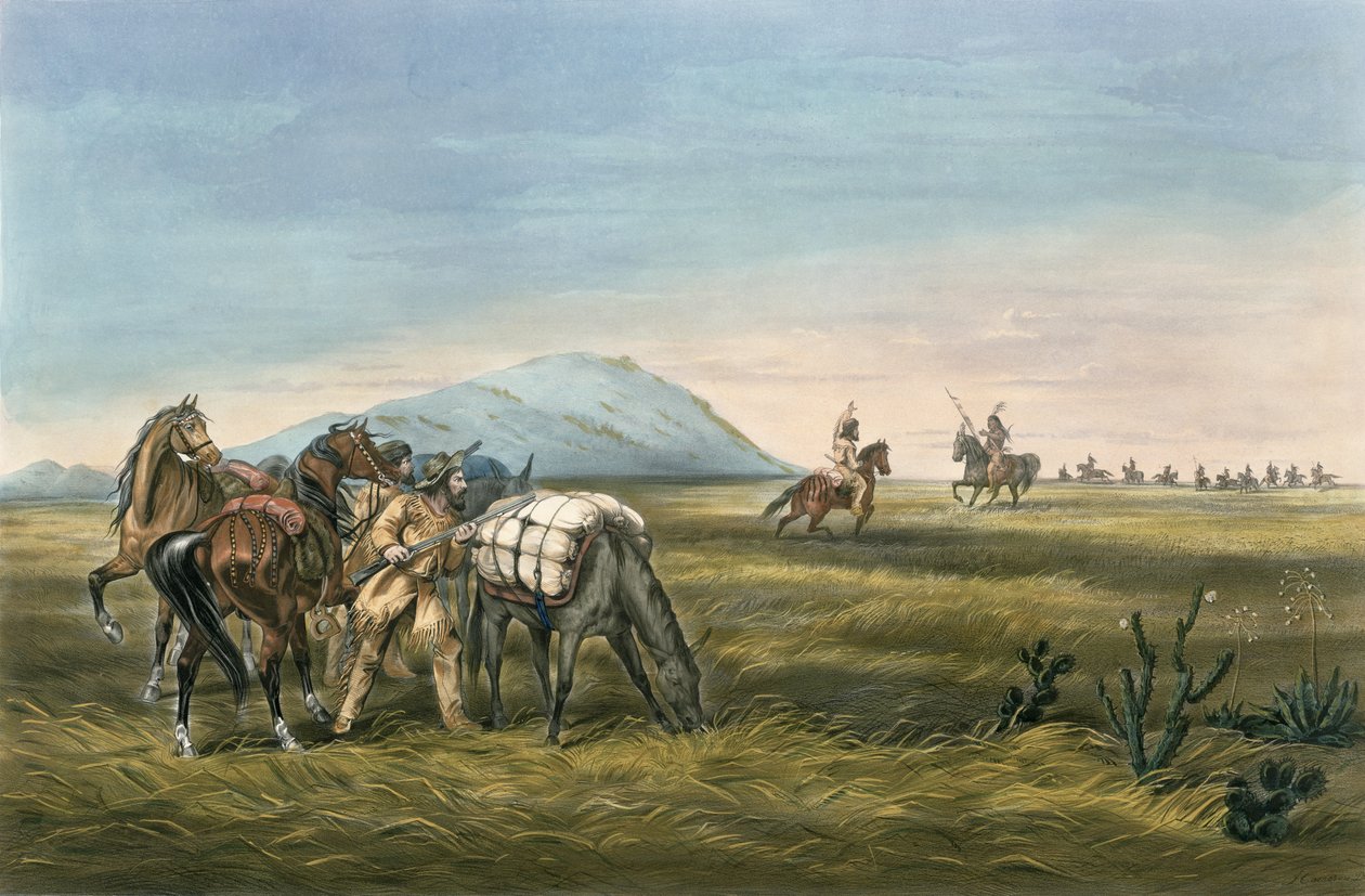 Eine Unterredung, Bereit für einen Notfall, 1866 von N. and Ives, J.M. Currier