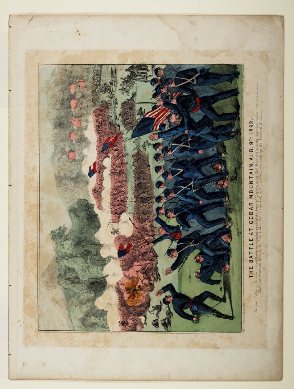 Schlacht am Cedar Mountain, 9. August 1862 von N. and Ives, J.M. Currier