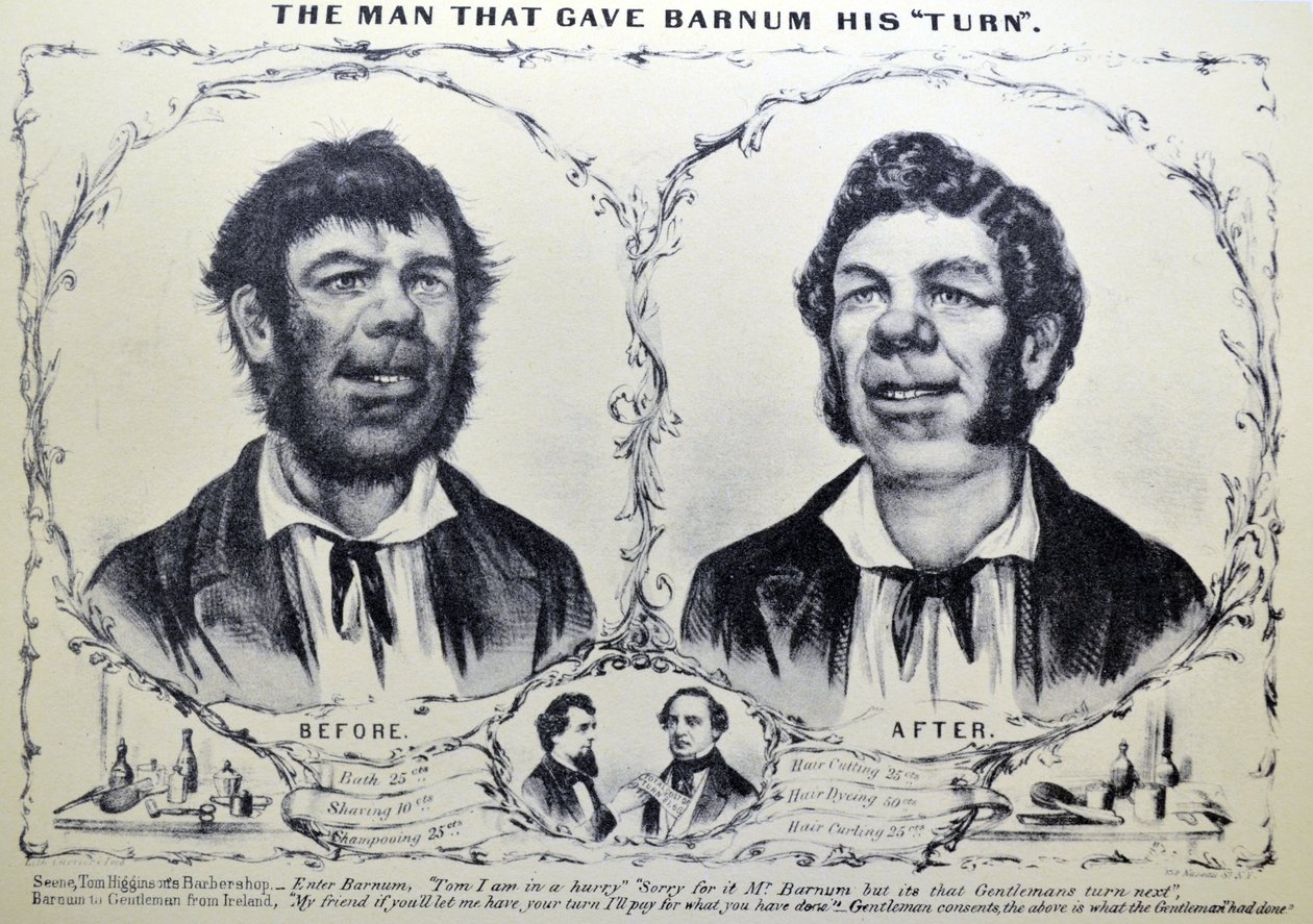 Der Mann, der Barnum seine Chance gab von N. and Ives, J.M. Currier