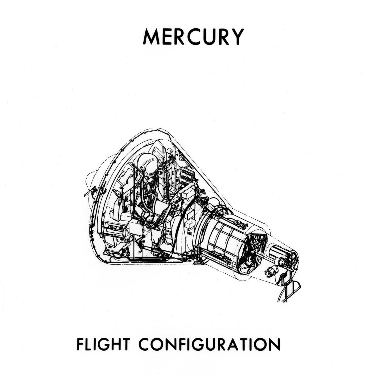 Ein NASA Mercury-Atlas Modul, um 1960er von NASA Images