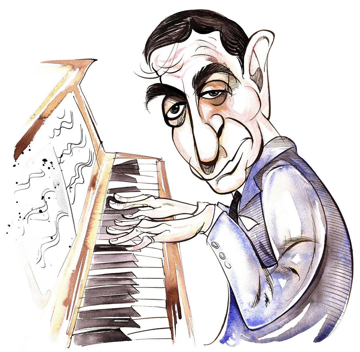 Irving Berlin - Karikatur von Neale Osborne