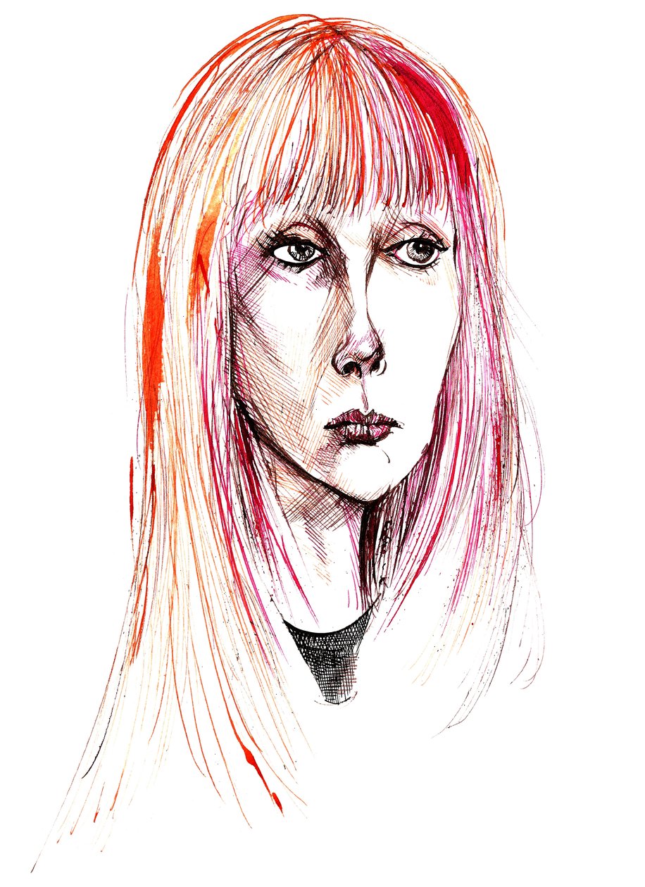 Sylvie Guillem, Farb-Tinten-Porträt von Neale Osborne