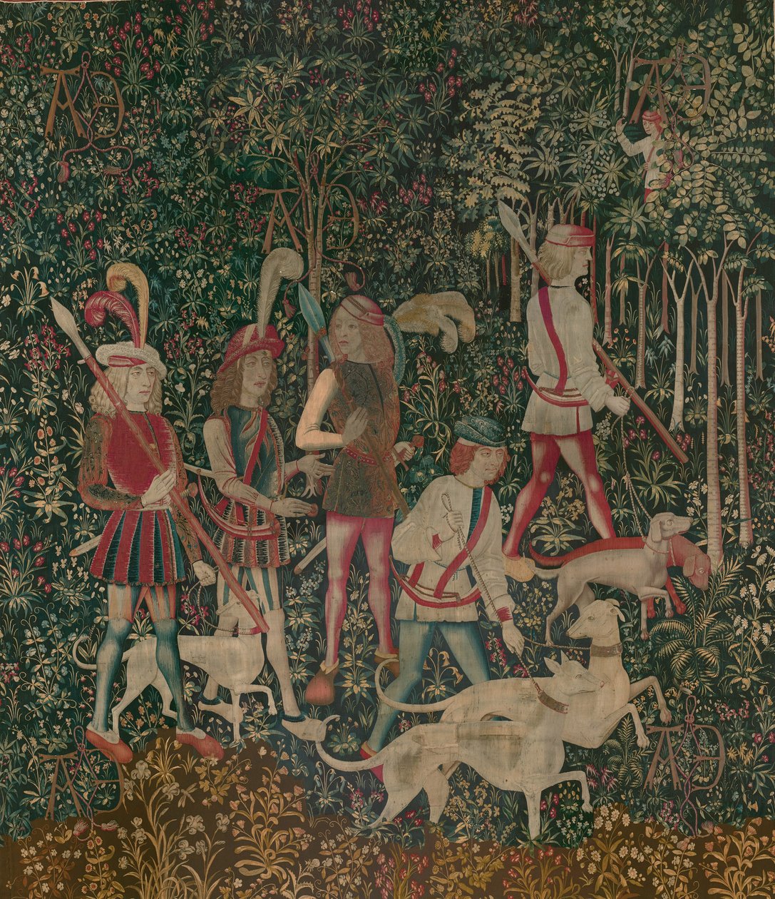 Die Jäger betreten den Wald, ca. 1500 von Netherlandish School
