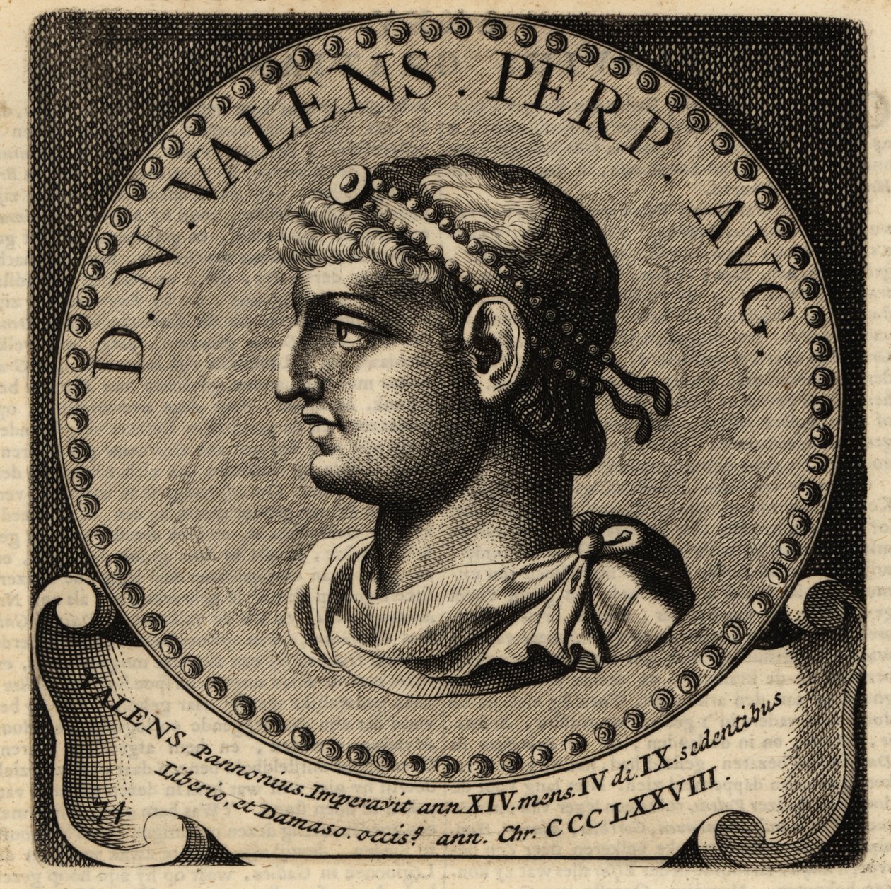 Porträt des römischen Kaisers Valens von Netherlandish School