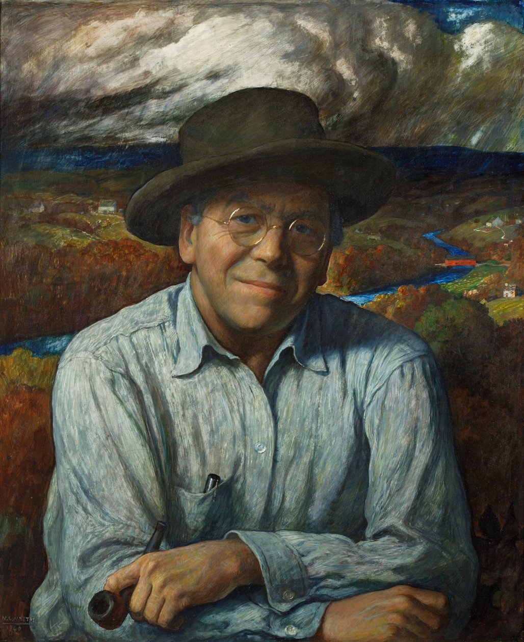 Selbstporträt, 1940 von Newell Convers Wyeth