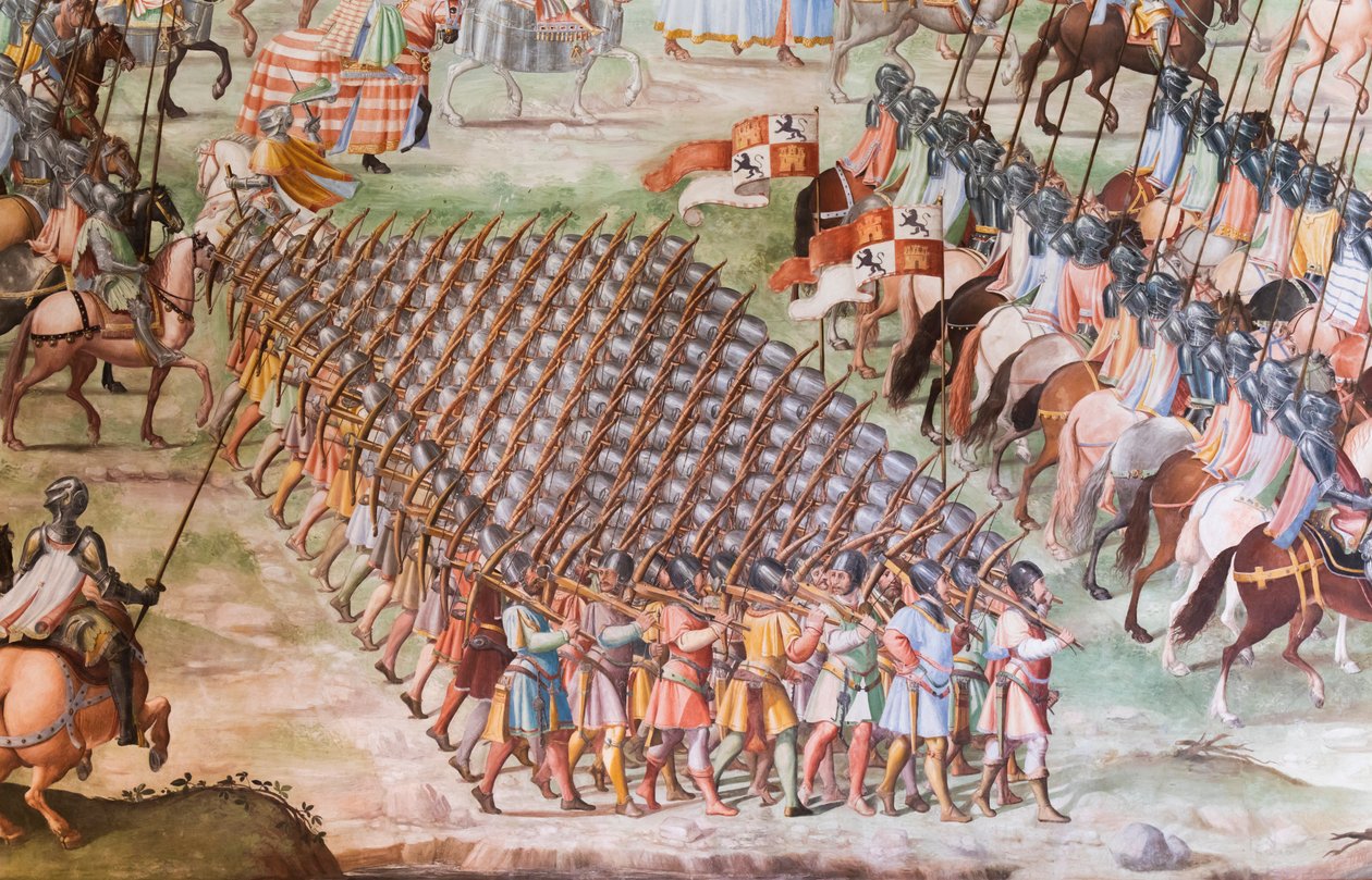 (Detail) Fresko in der Halle der Schlachten der Schlacht von La Higueruela, 1431 von Niccolo Granello