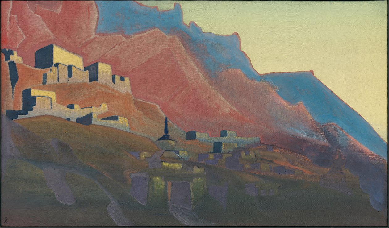 Ladakh, Sonnenuntergang, "Heilige Berge" Serie, 1933 von Nicholas Roerich