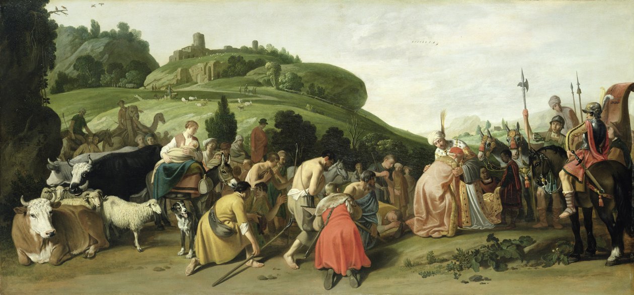 Joseph empfängt seinen Vater in Ägypten, 1628 von Nicolaes Cornelisz Moeyaert