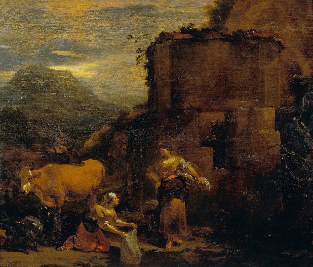 Wäscherinnen von Nicolaes Pietersz. Berchem