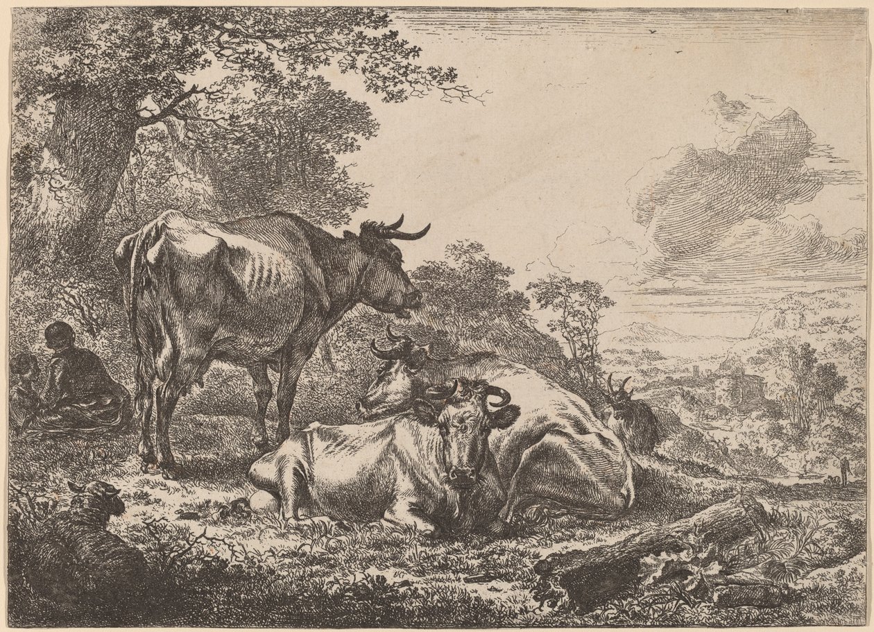 Ruhende Kühe von Nicolaes Berchem