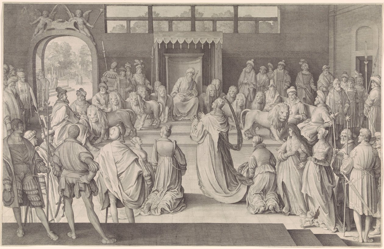 Salomo empfängt die Königin von Saba von Nicolaes de Bruyn