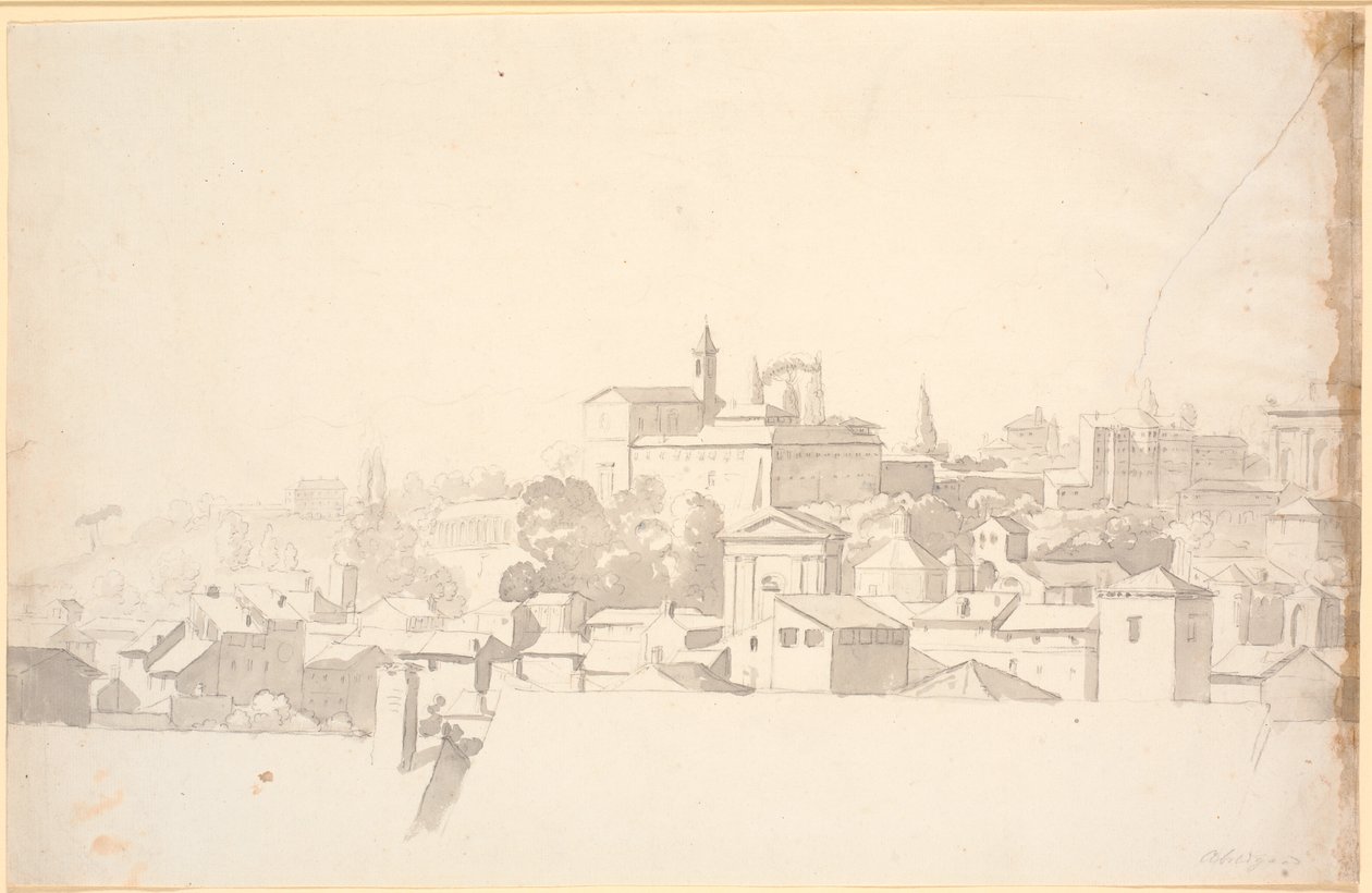 Aussicht über eine Stadt mit südländischer Architektur von Nicolai Abildgaard