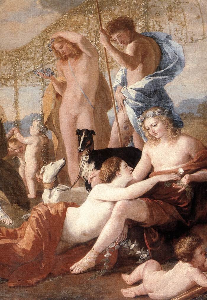 Das Reich der Flora (Detail) von Nicolas Poussin