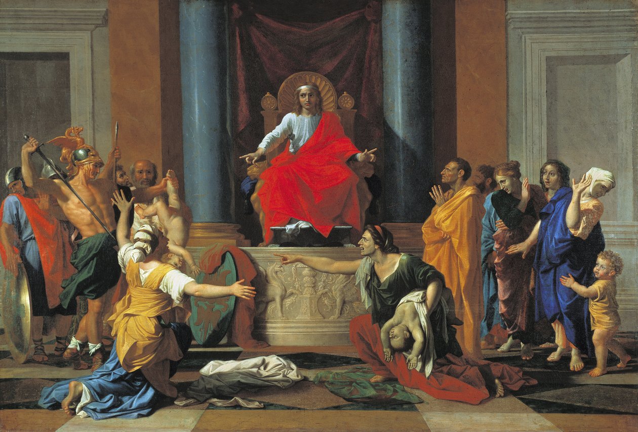 Das Urteil Salomos, 1649 von Nicolas Poussin