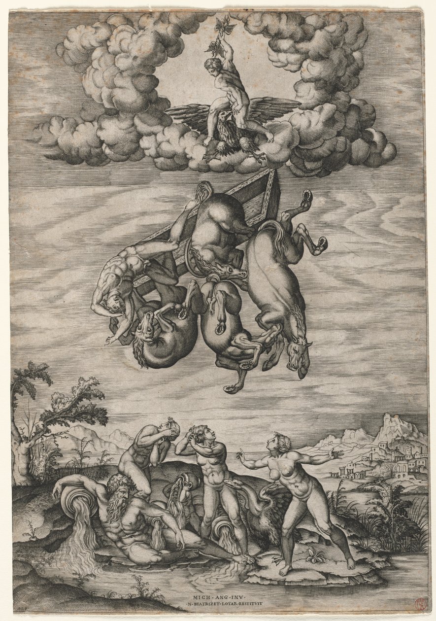 Der Sturz des Phaeton von Nicolas Beatrizet