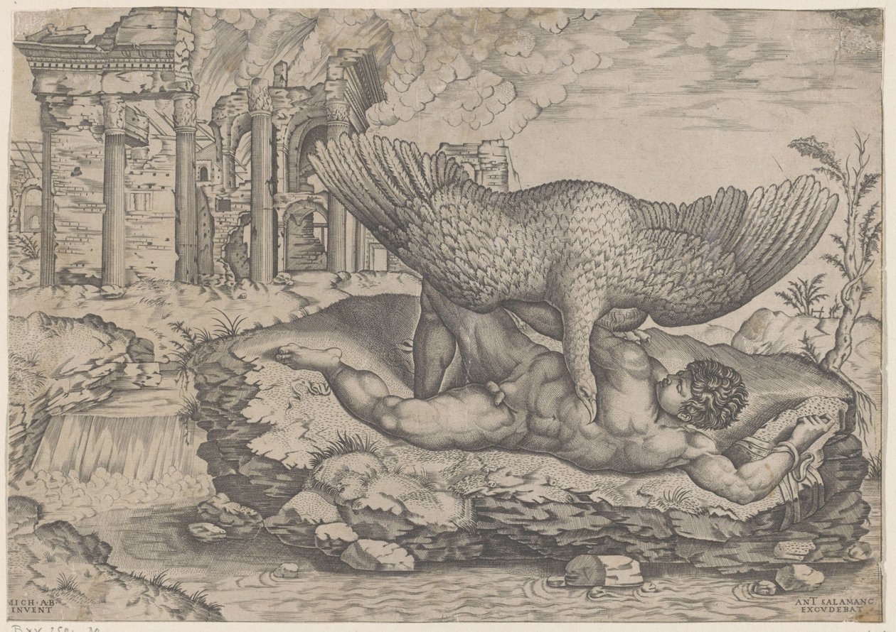 Tityus und der Geier von Nicolas Beatrizet