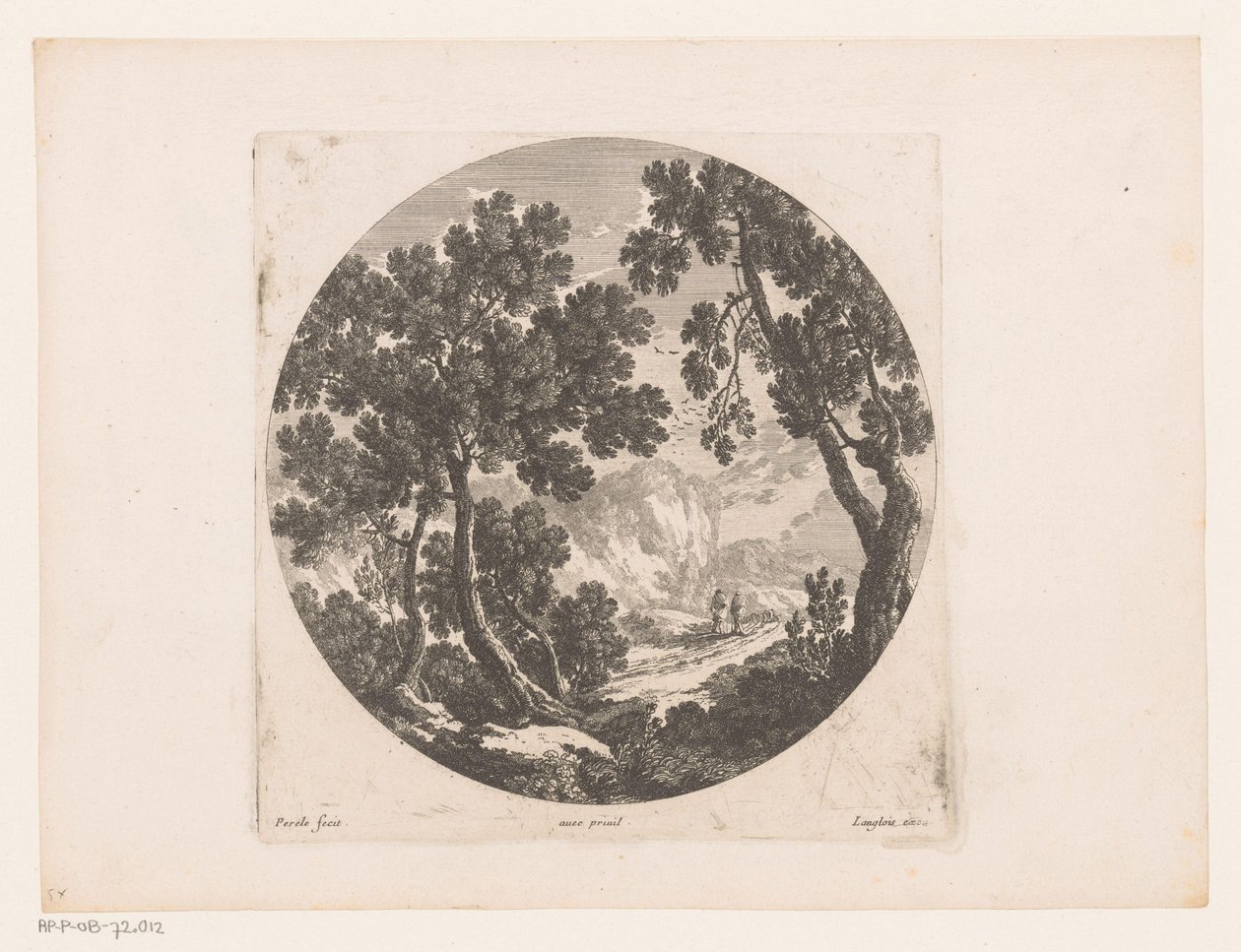 Landschaft mit Hirten hinter der Herde von Nicolas Perelle