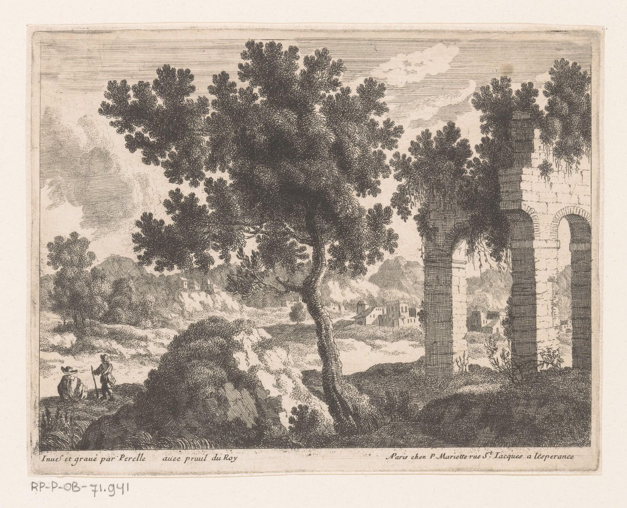 Landschaft mit Ruine mit Bögen von Nicolas Perelle