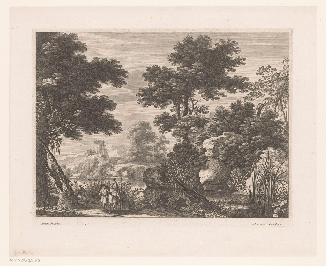 Flusslandschaft mit Flucht nach Ägypten von Nicolas Perelle