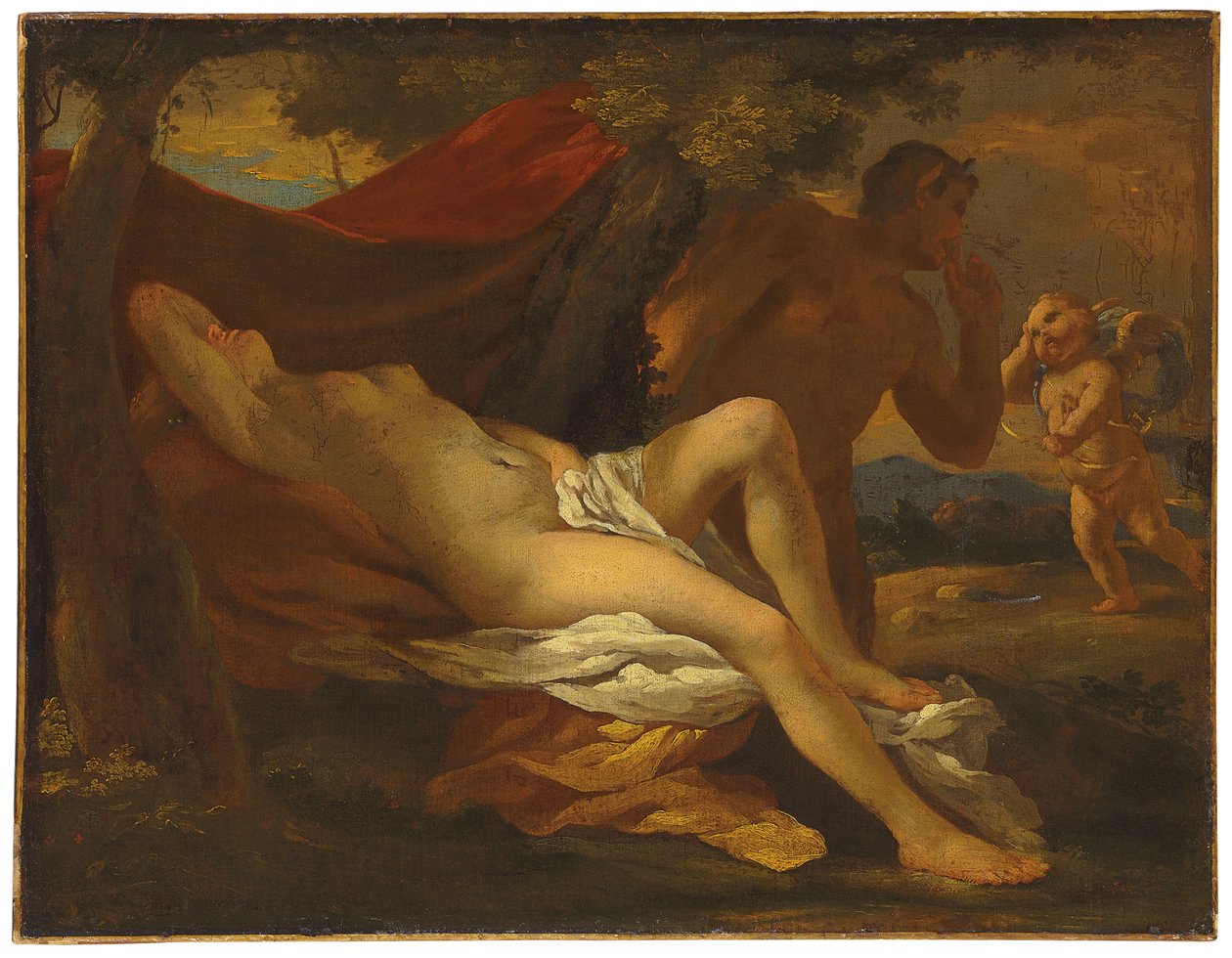 Jupiter und Antiope von Nicolas Poussin
