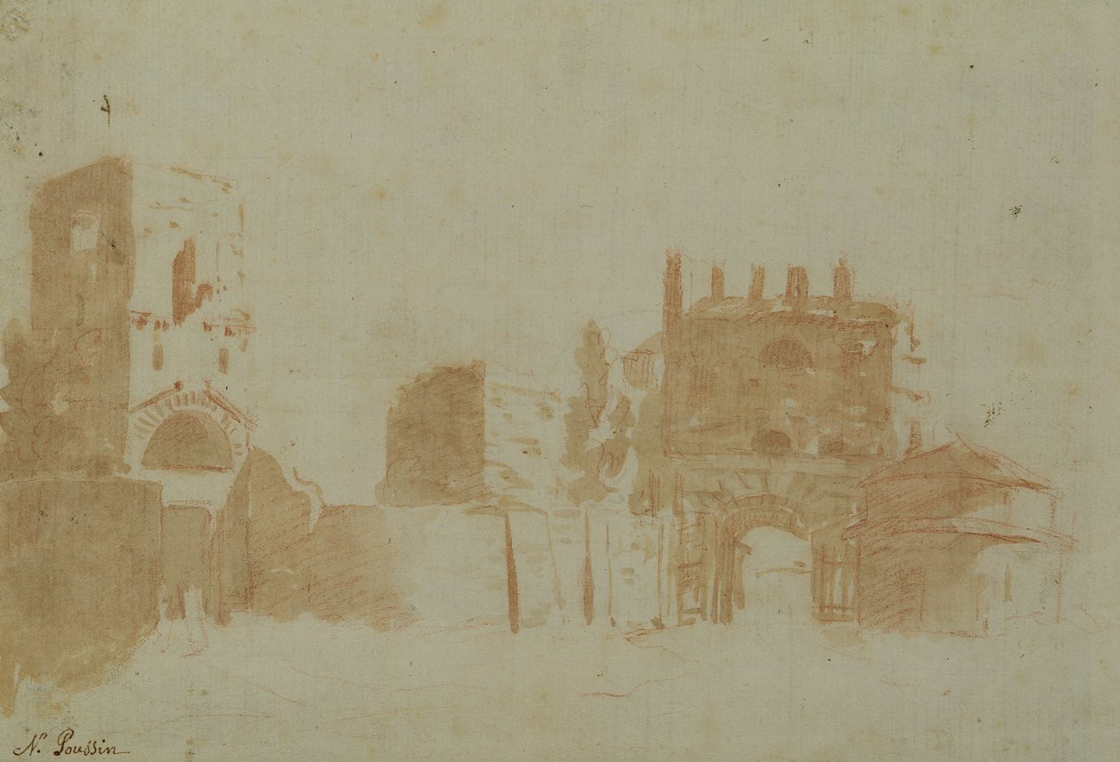 Ansicht von Rom von Nicolas Poussin