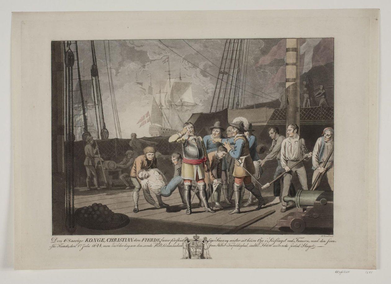 Christian IV. in der Seeschlacht bei Femern, 1644 von Niels Truslew