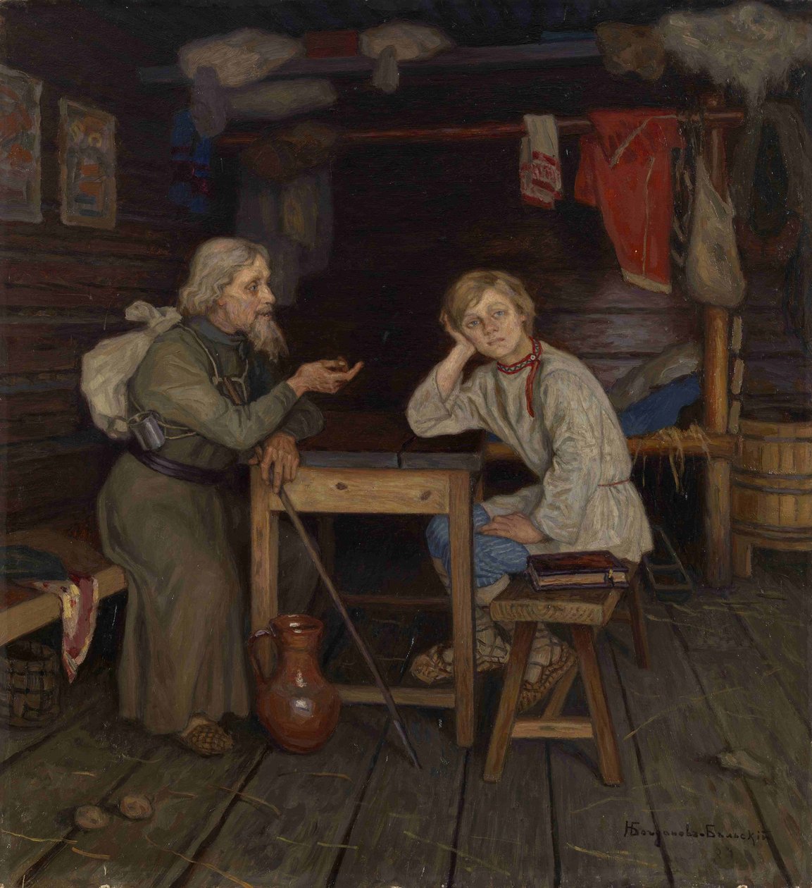 Junger Mönch, 1889 von Nikolai Petrovich Bogdanov Belsky