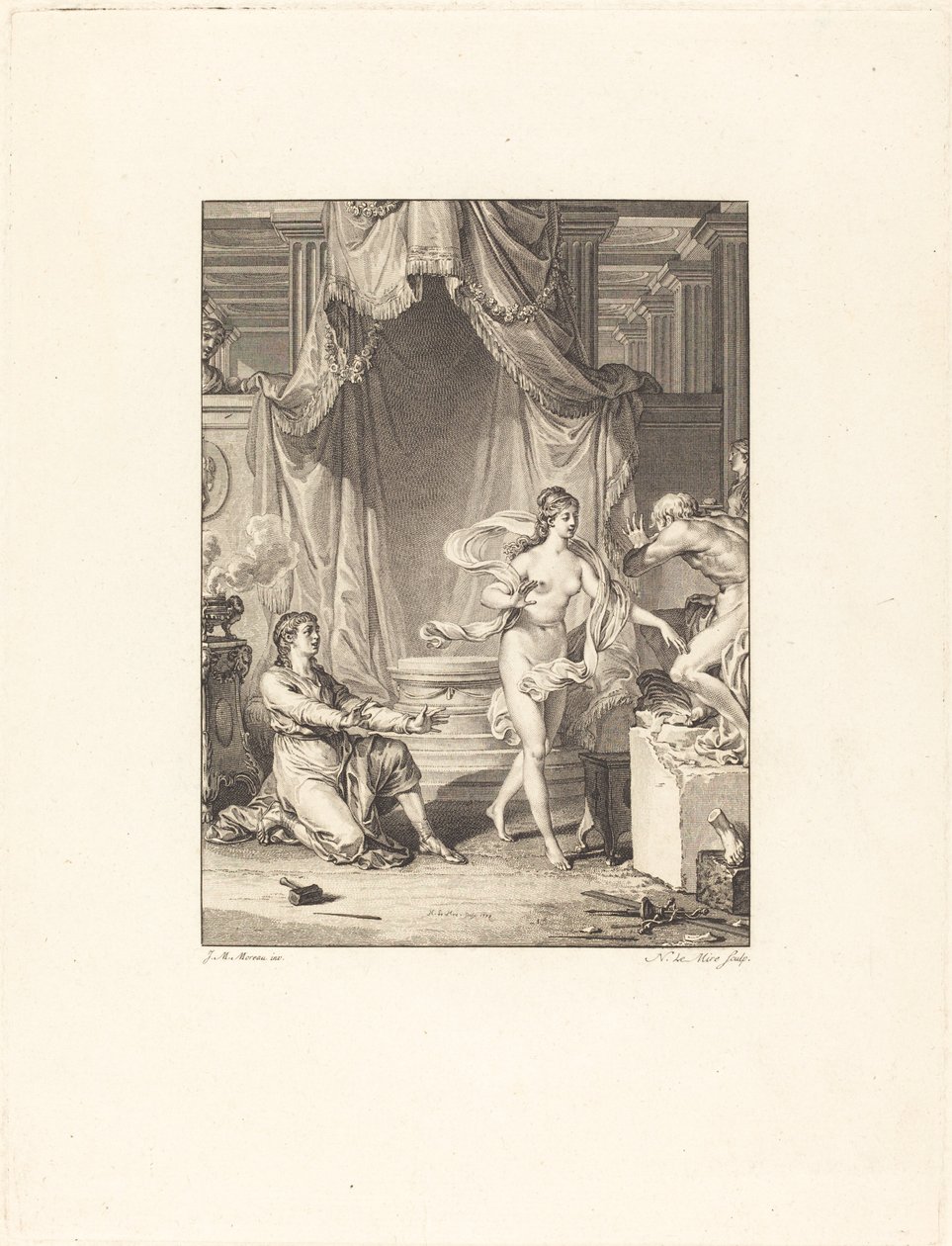 Pygmalion von Noël Le Mire after Jean Michel Moreau