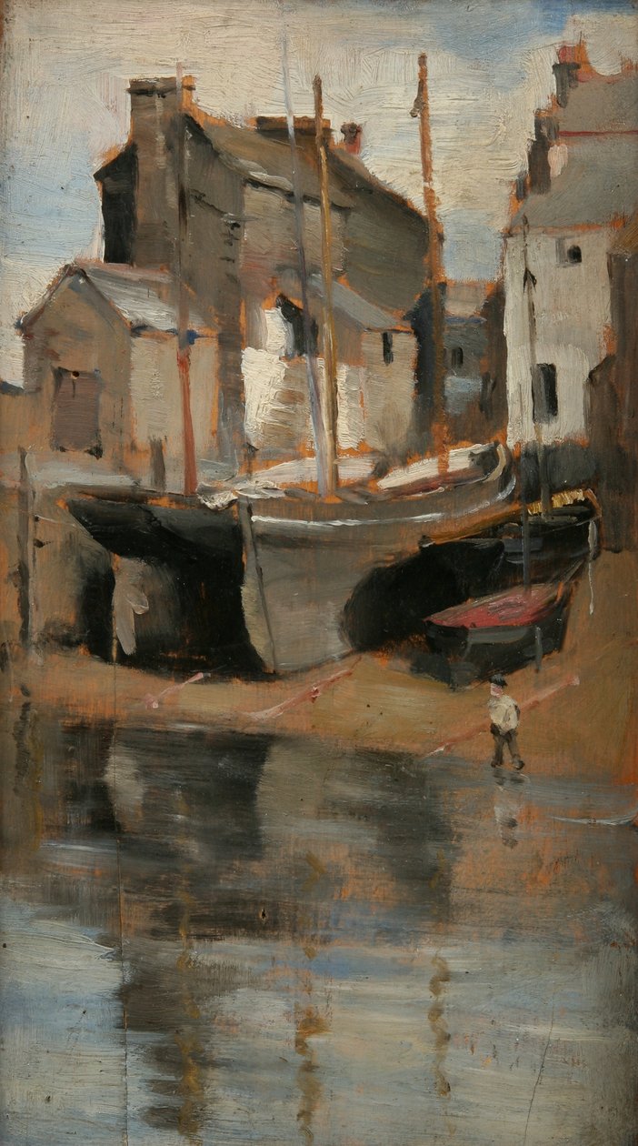 Boote und Hütten von Norman Garstin