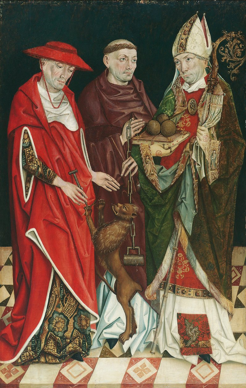 Hll. Hieronymus, Leonhard und Nikolaus von Oberösterreichischer Maler