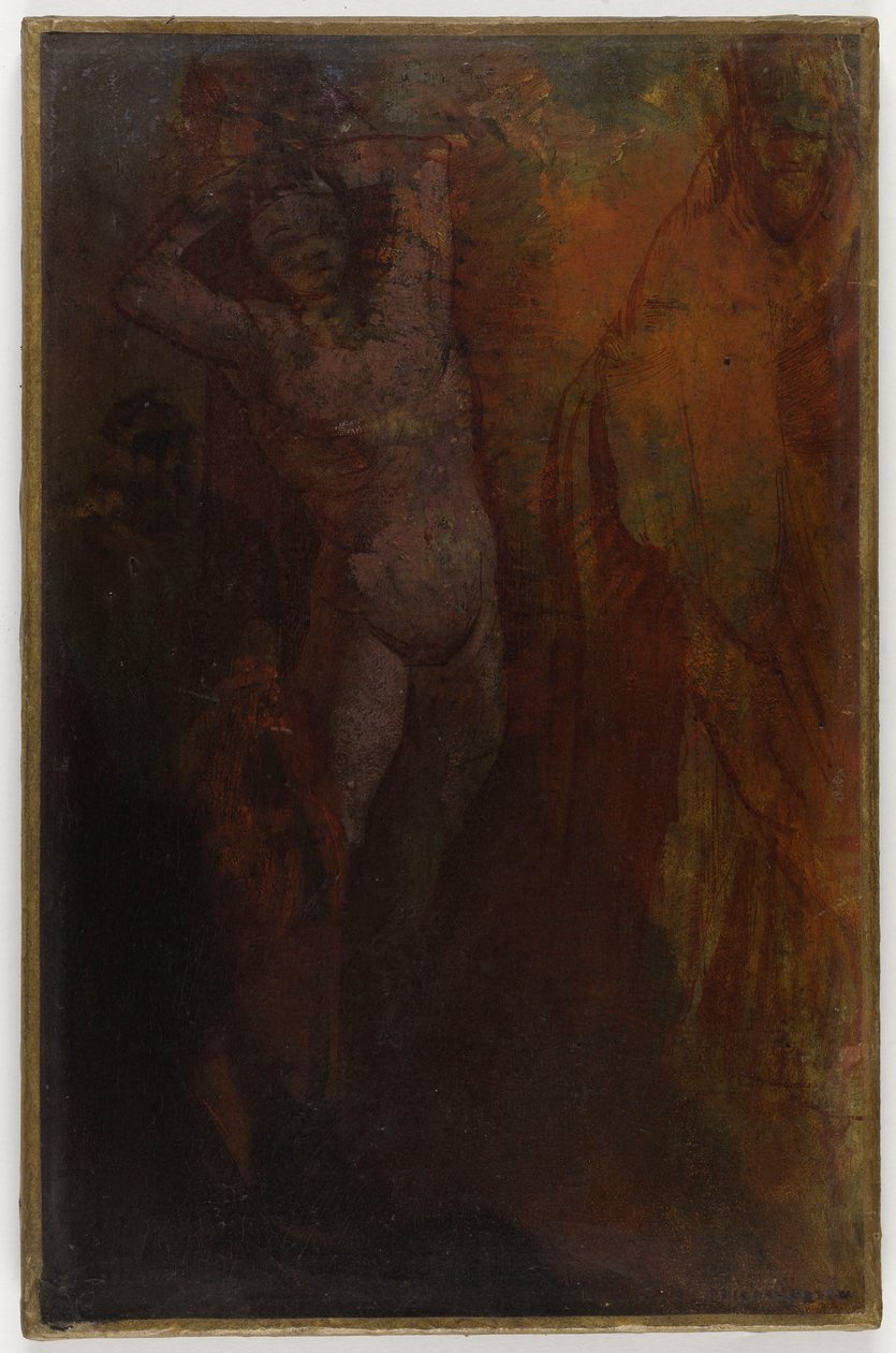 Komposition mit drei Figuren (Geißelung?) von Odilon Redon