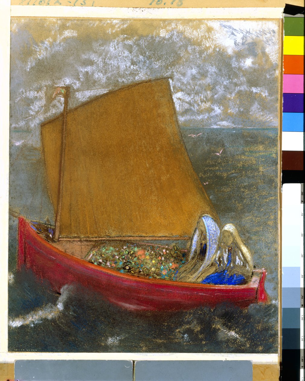 La Voile Jaune, um 1905 von Odilon Redon