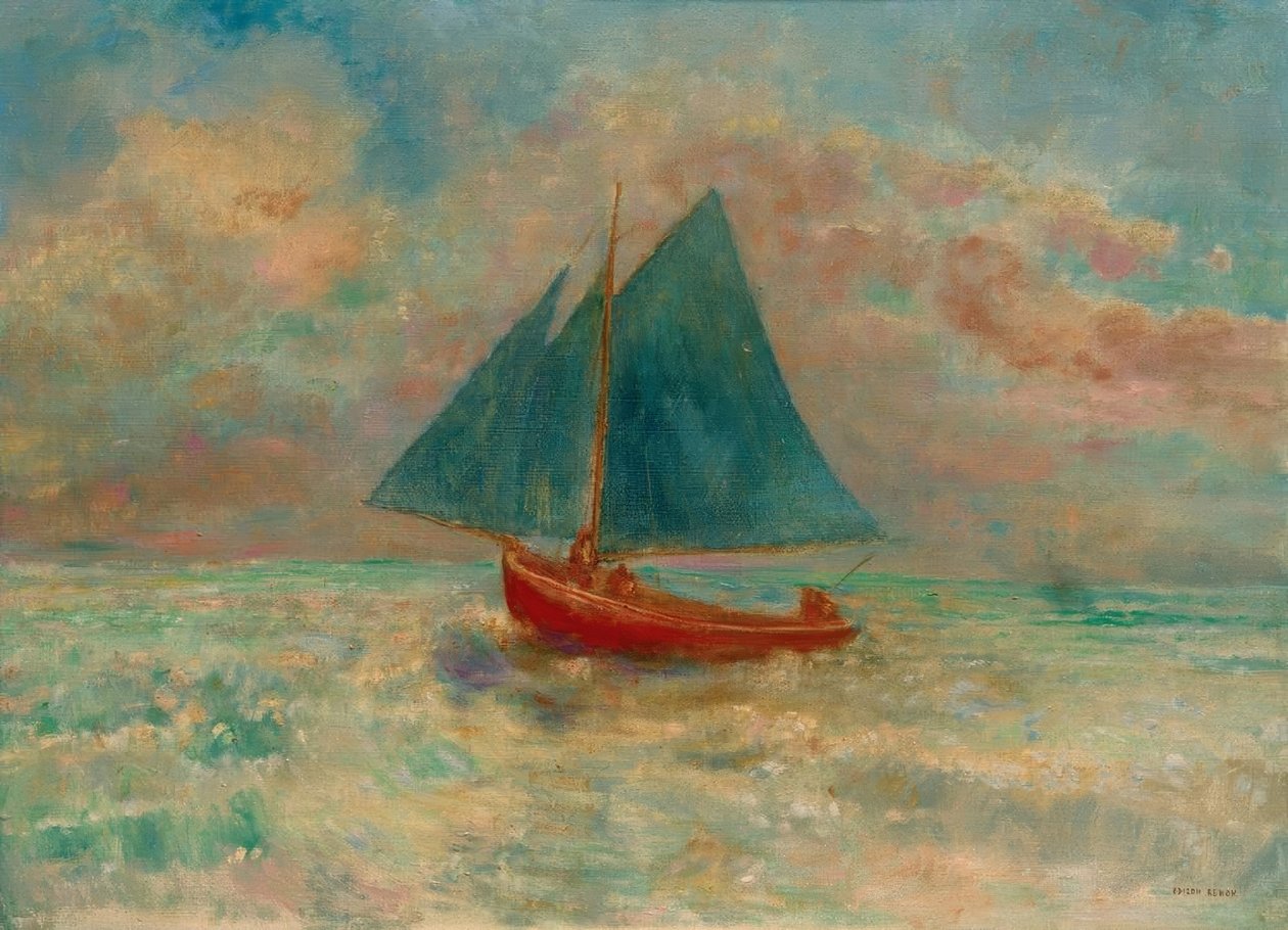 Das rote Boot von Odilon Redon