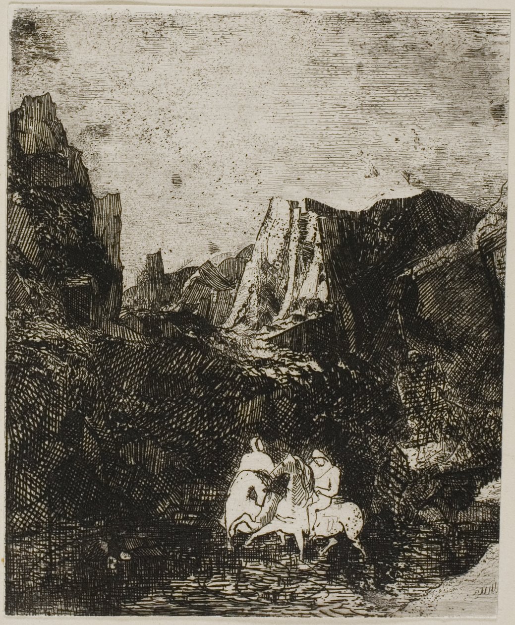 Zwei kleine Reiter von Odilon Redon