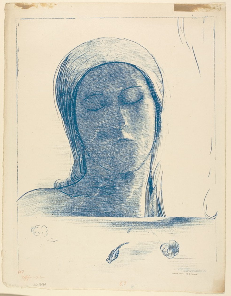 Geschlossene Augen von Odilon Redon