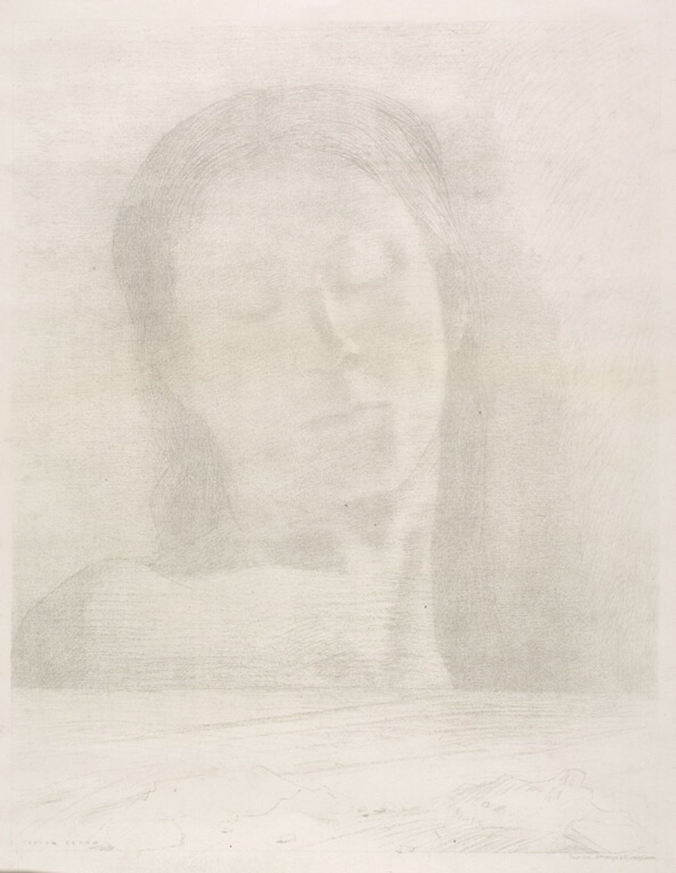 Geschlossene Augen von Odilon Redon