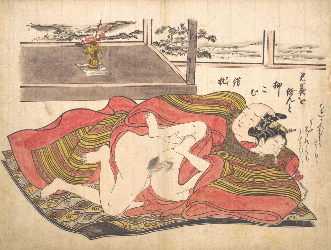 Schlafzimmerszene, ca. 1739 von Okumura Masanobu