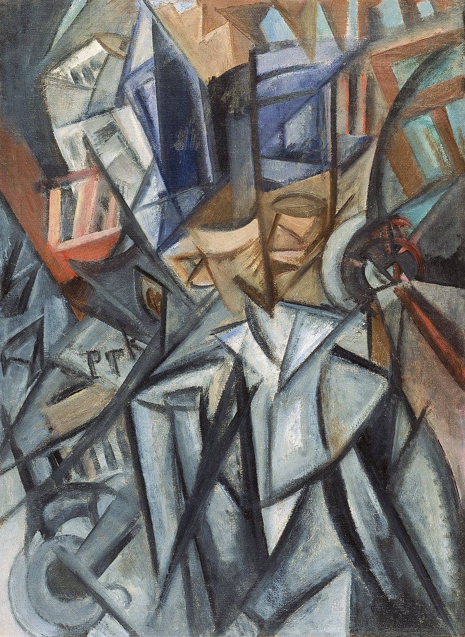 Mann auf der Straße von Olga Rozanova