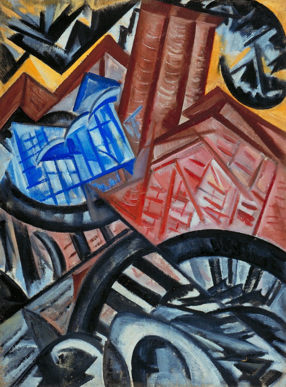 Fabrik und die Brücke von Olga Rozanova