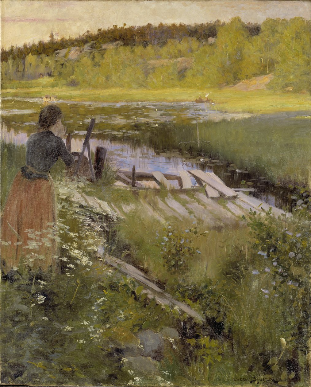 Am See, Blick von Balingsta von Oscar Gustaf Bjorck