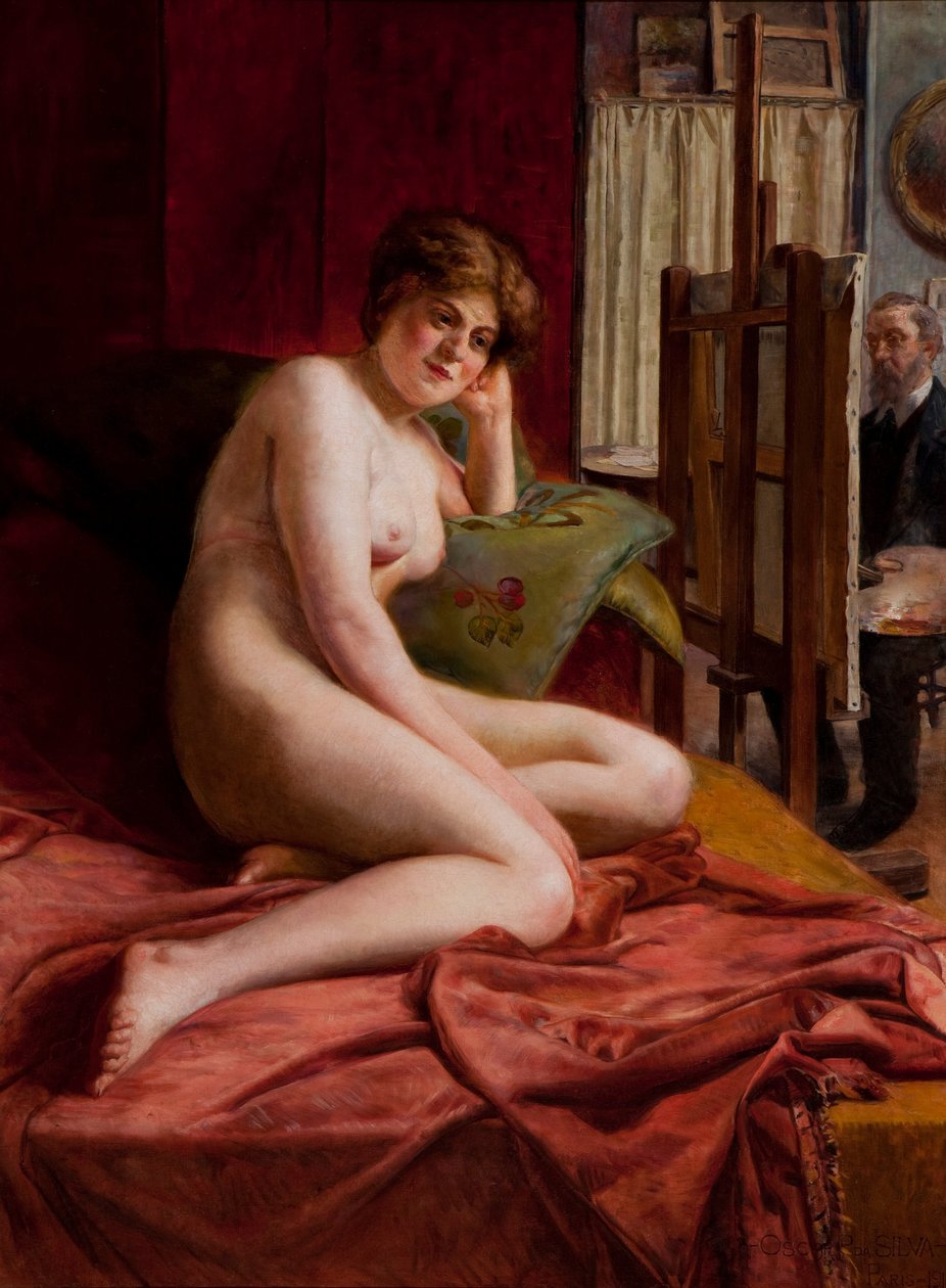 Während der Pose von Oscar Pereira da Silva
