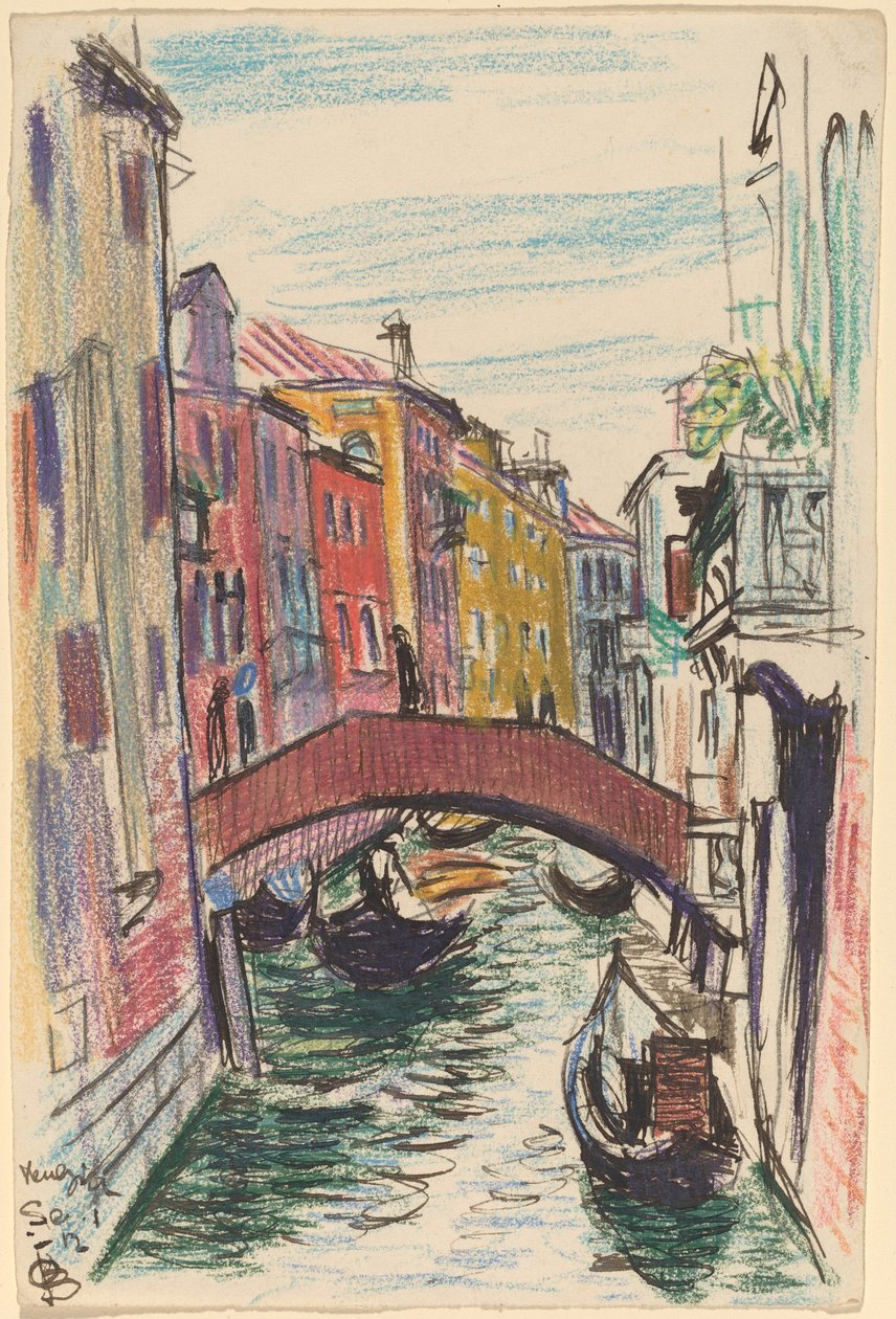 Kanal, Venedig von Oscar F. Bluemner