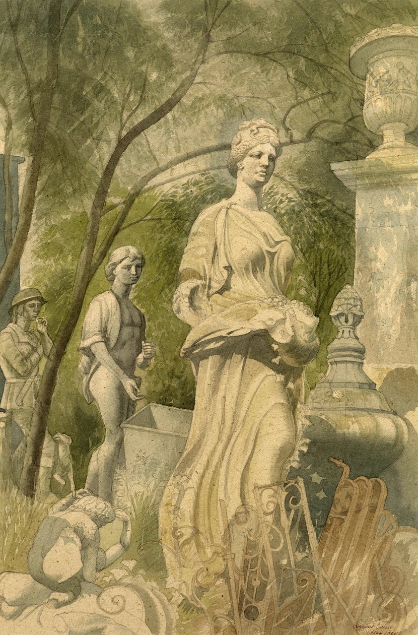 Gartenstatuen, 1955 von Osmund Caine