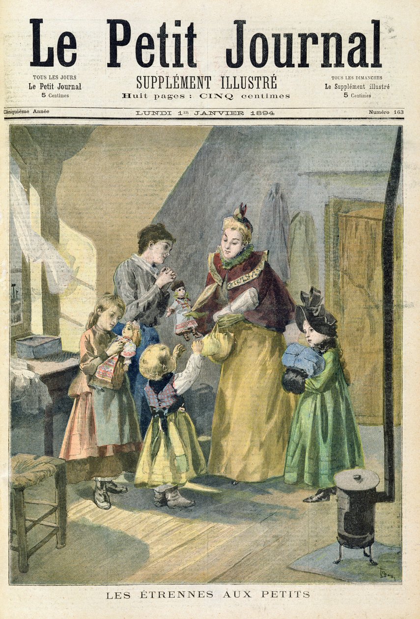 Neujahrsgeschenke für die Kinder, von der Titelseite des illustrierten Beilagenhefts von 