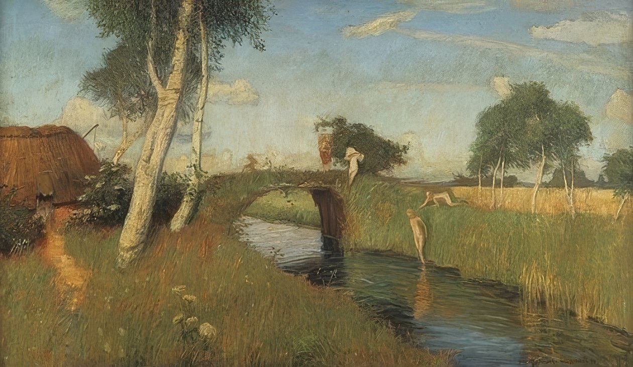 Sommer am Moorkanal von Otto Modersohn