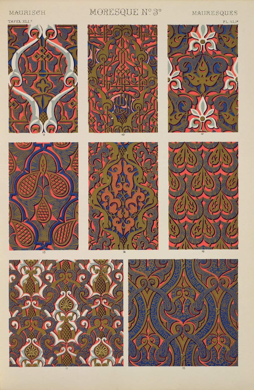 Maurisches Ornament aus Kap. X, Tafel XLI von 