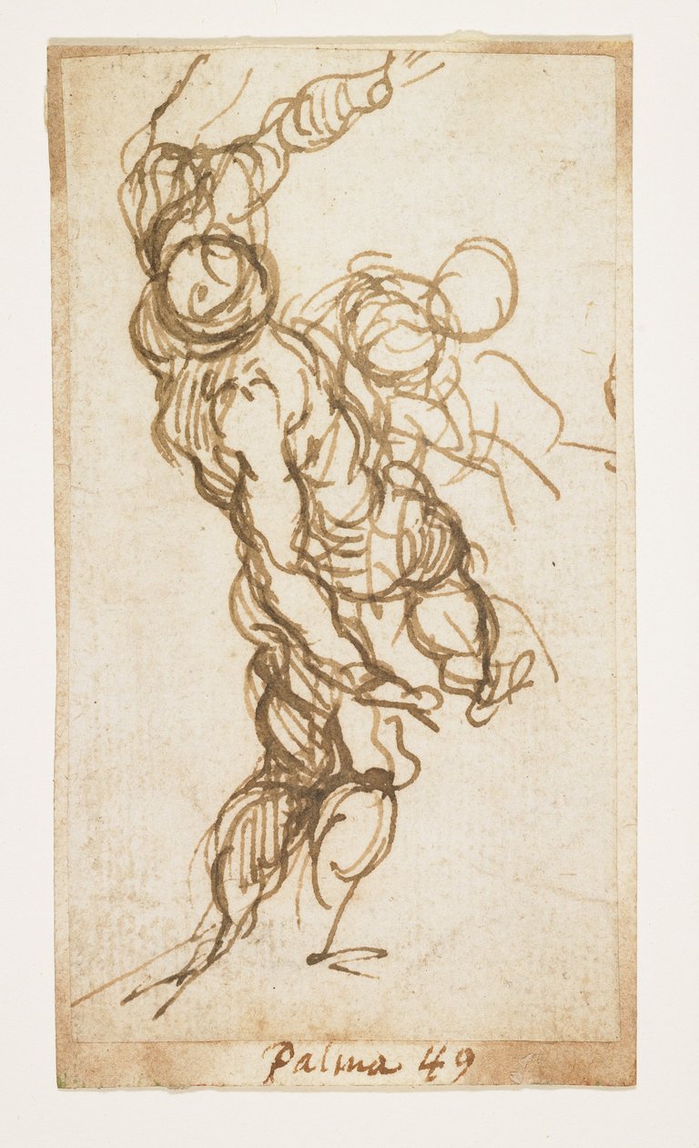 Männliche Figurenstudie von Palma Il Giovane