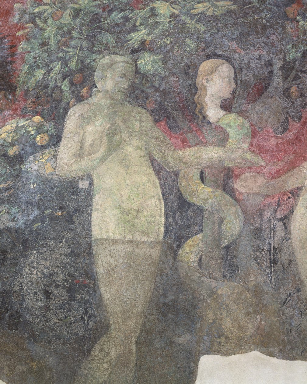 Erschaffung Evas und Erbsünde, Grüner Kreuzgang, 1432-36 von Paolo Uccello