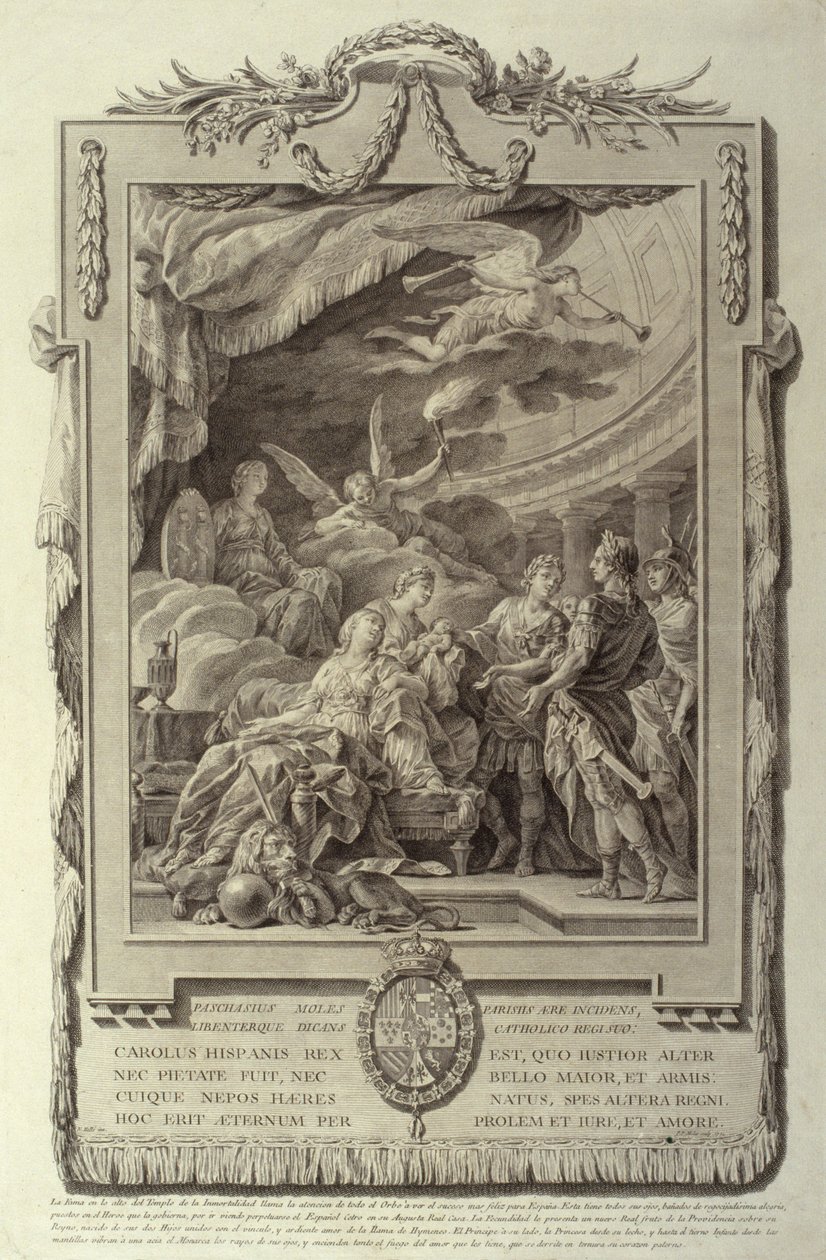 Allegorie auf die Geburt des Infanten Carlos Clemente von Pasqual Pere Moles Corones
