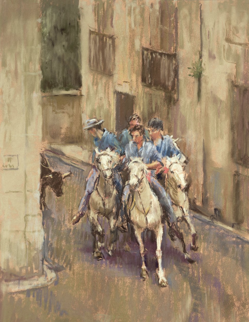 Der Stierlauf in Soubes von Pat Maclaurin